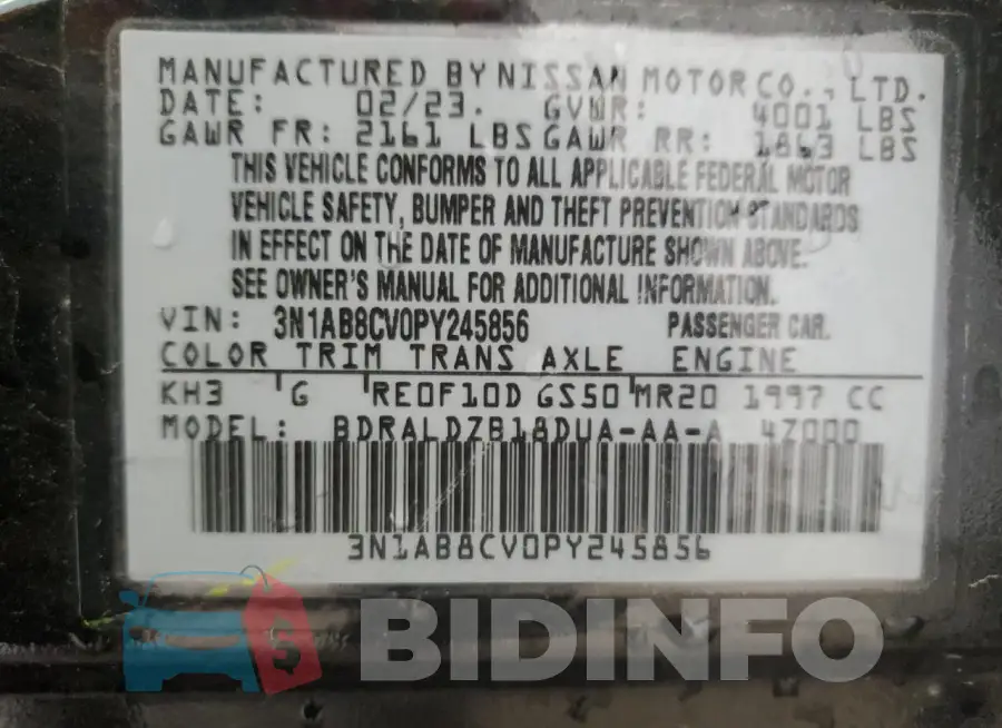 3N1AB8CV0PY245856 Photo# 12