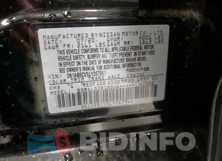 3N1AB8CV5LY267961 Photo# 13