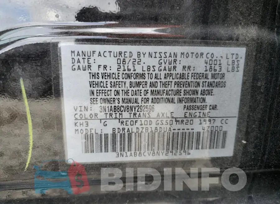 3N1AB8CV8NY292596 Photo# 12