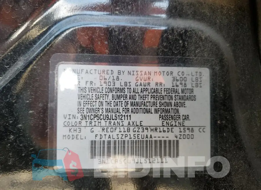 3N1CP5CU9JL512111 Photo# 14