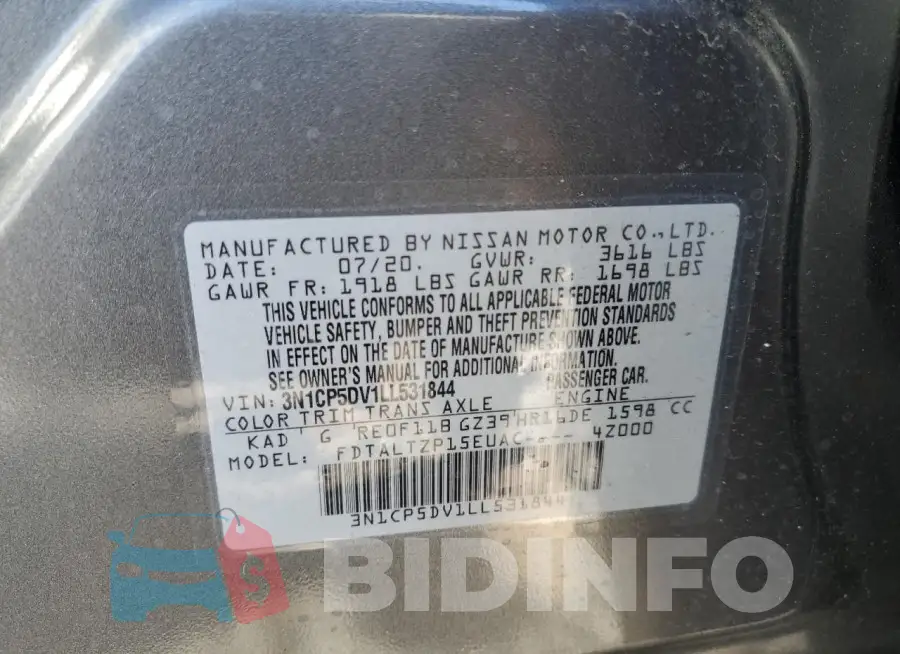 3N1CP5DV1LL531844 Photo# 13