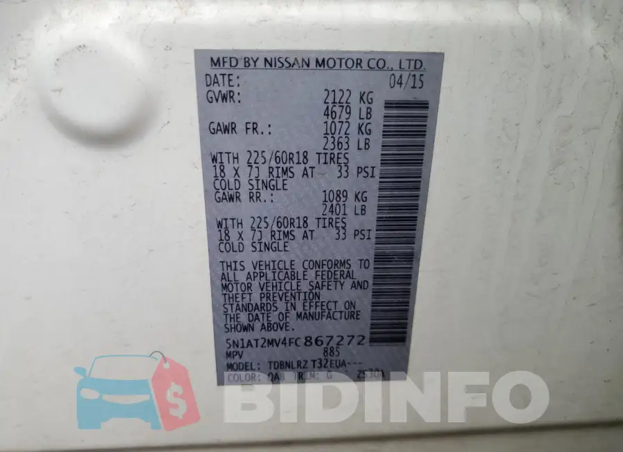 5N1AT2MV4FC867272 Photo# 14