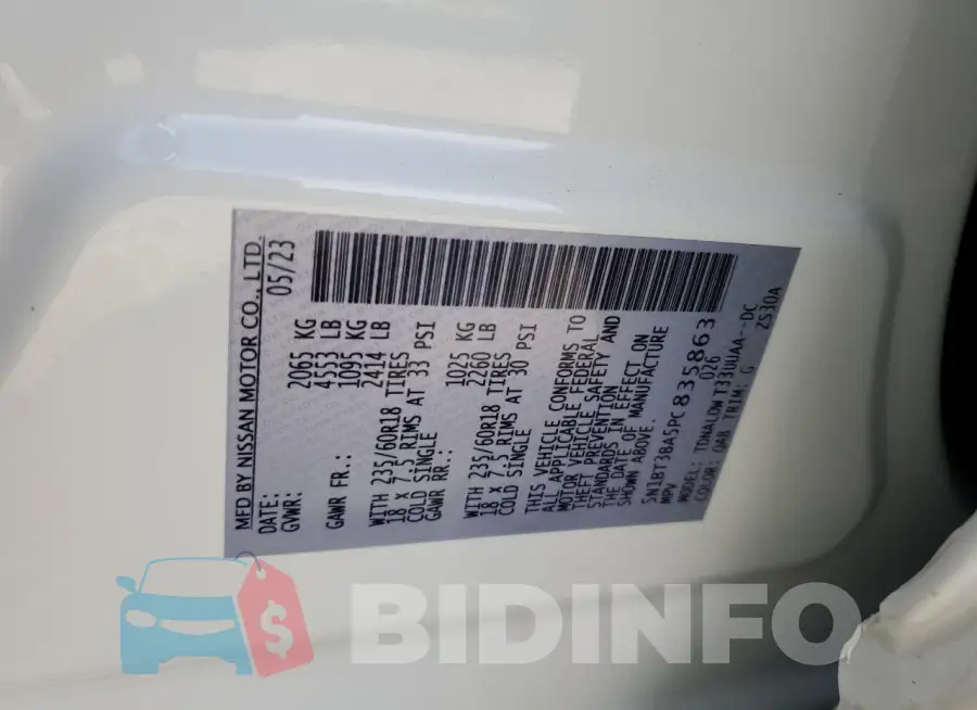 5N1BT3BA5PC835863 Photo# 13