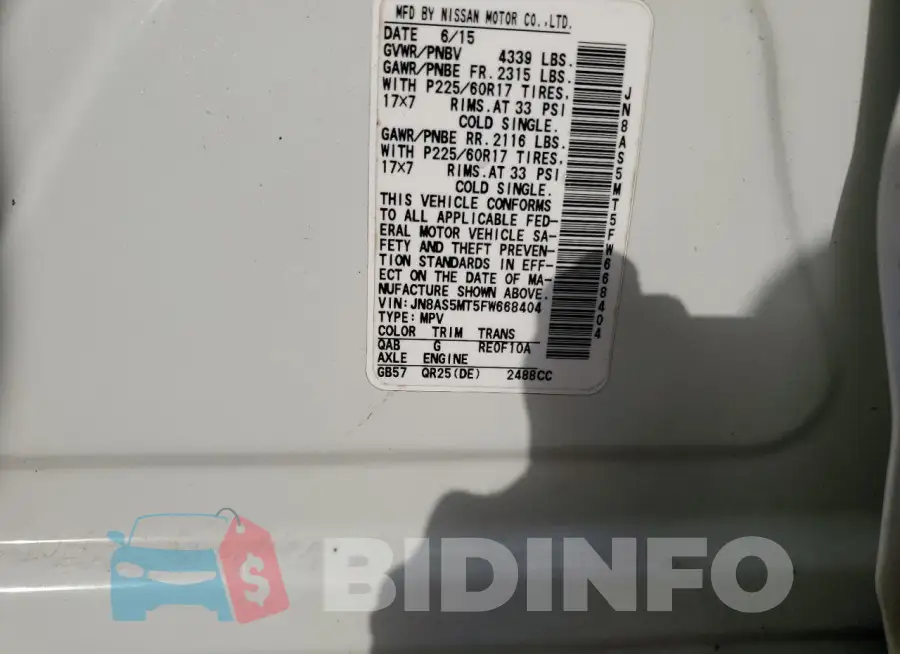 JN8AS5MT5FW668404 Photo# 13