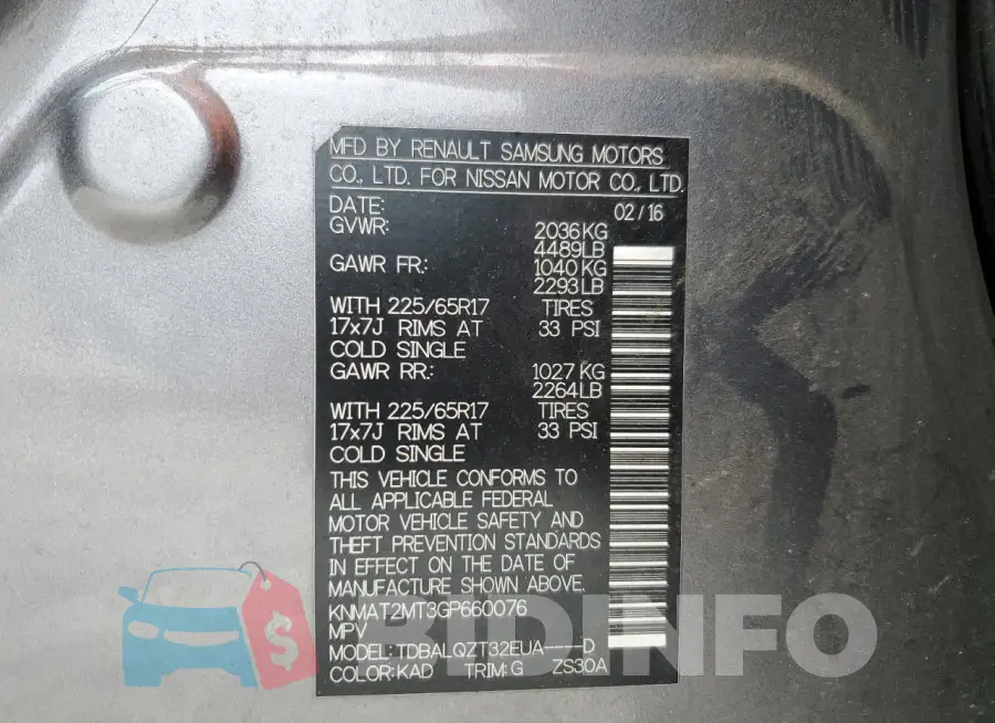 KNMAT2MT3GP660076 Photo# 12