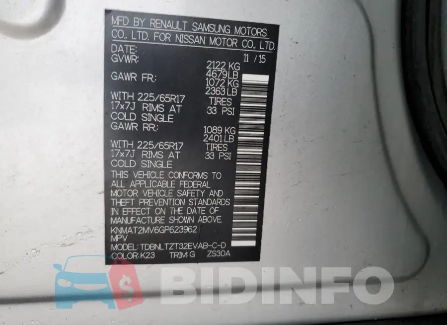 KNMAT2MV6GP623962 Photo# 12