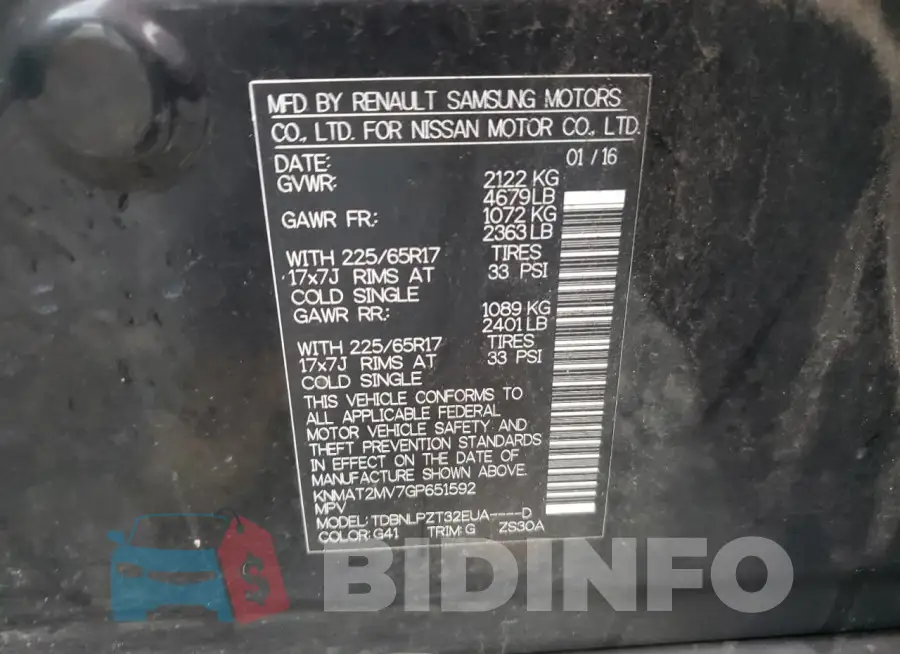 KNMAT2MV7GP651592 Photo# 12