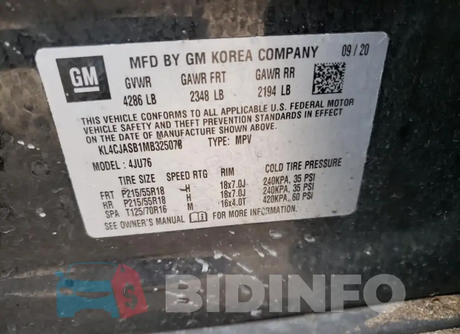 KL4CJASB1MB325078 Photo# 13