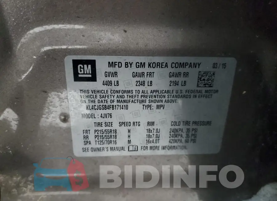 KL4CJGSB4FB171410 Photo# 12