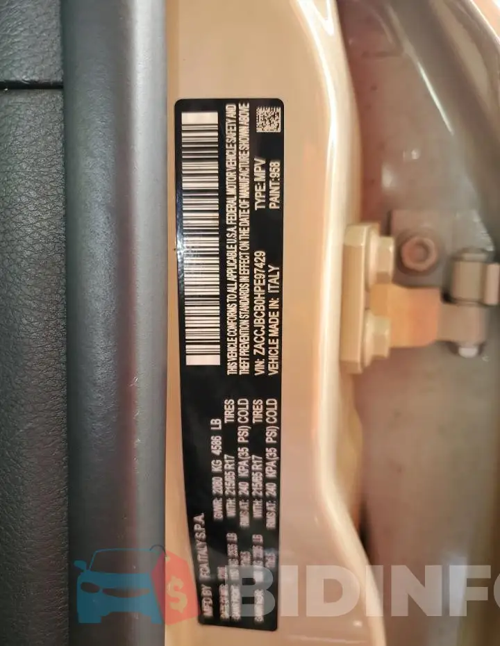 ZACCJBCB0HPE97429 Photo# 13