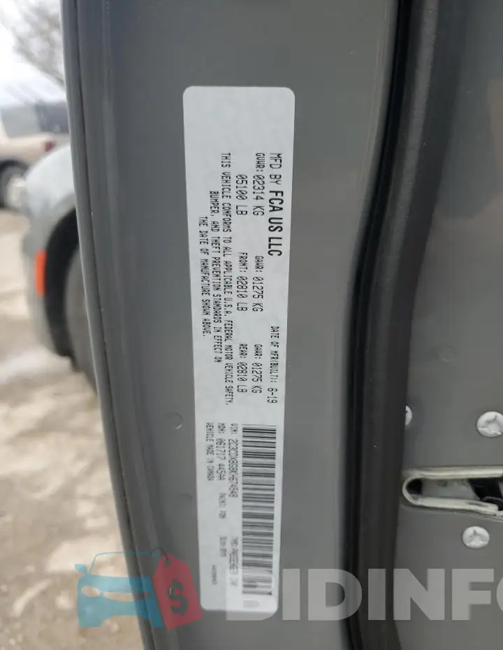 2C3CDXBG8KH674548 Photo# 12