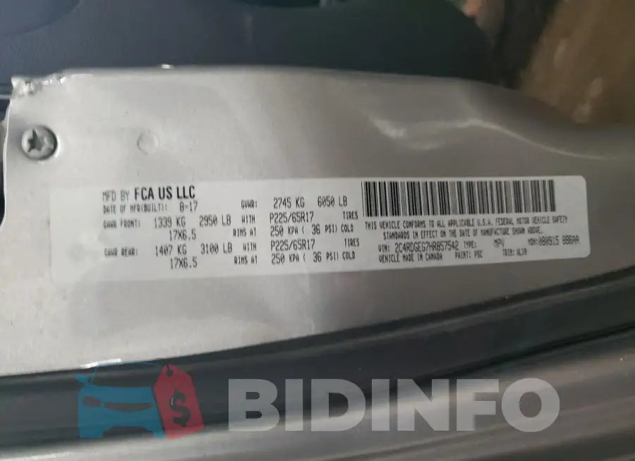 2C4RDGEG7HR857542 Photo# 14