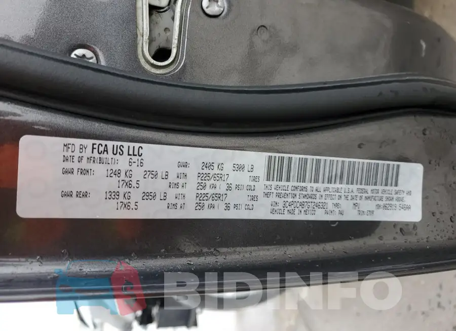 3C4PDCAB7GT246321 Photo# 14