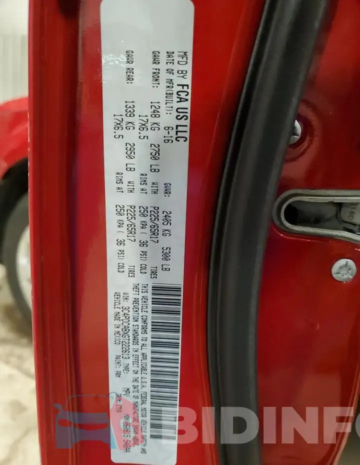 3C4PDCABXGT222613 Photo# 13
