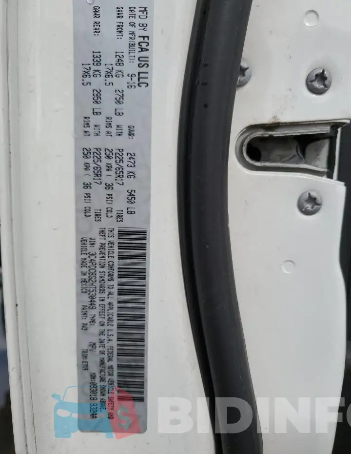 3C4PDCBG2HT530449 Photo# 13