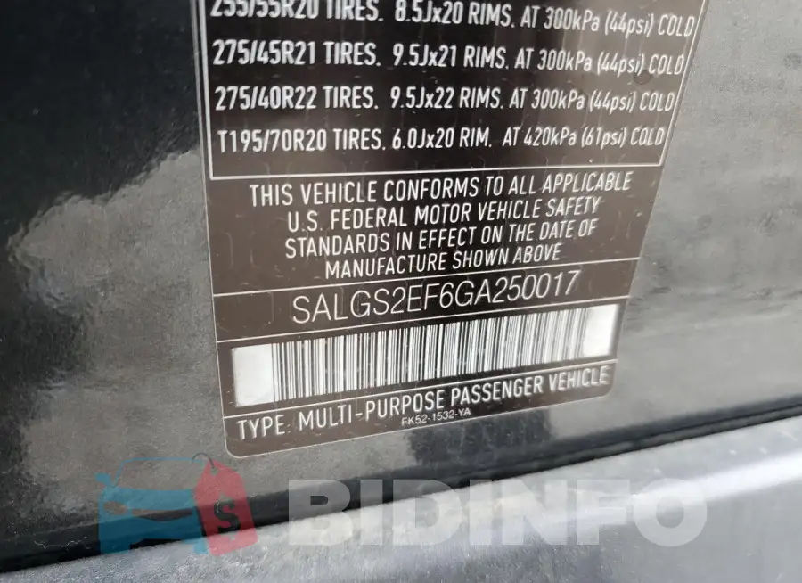 SALGS2EF6GA250017 Photo# 13