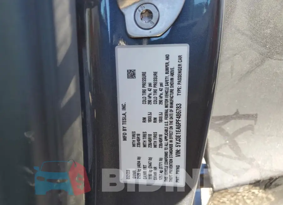 5YJ3E1EA6PF486783 Photo# 12