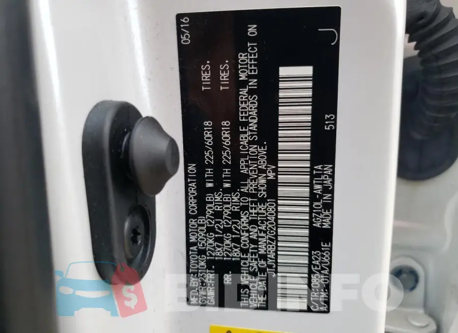 JTJYARBZ7G2040801 Photo# 12