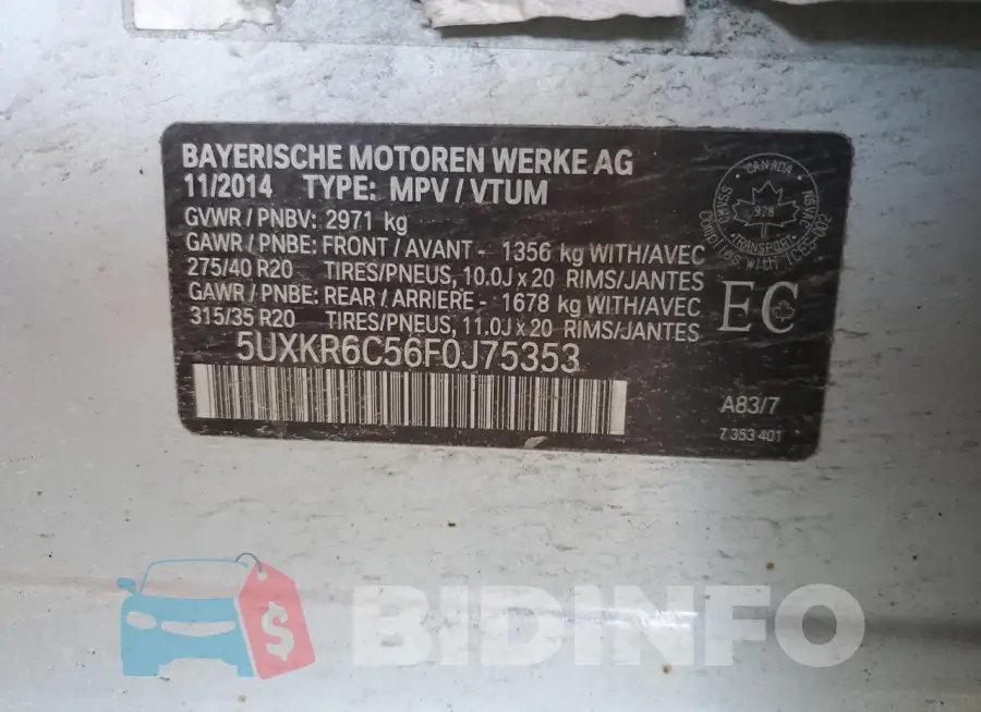 5UXKR6C56F0J75353 Photo# 14