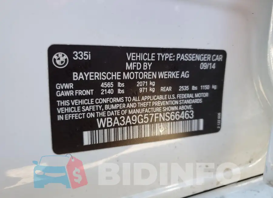 WBA3A9G57FNS66463 Photo# 12
