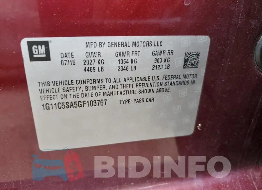 1G11C5SA5GF103767 Photo# 12