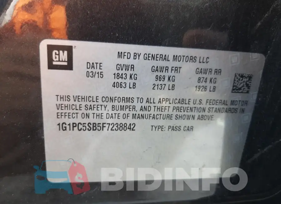 1G1PC5SB5F7238842 Photo# 12