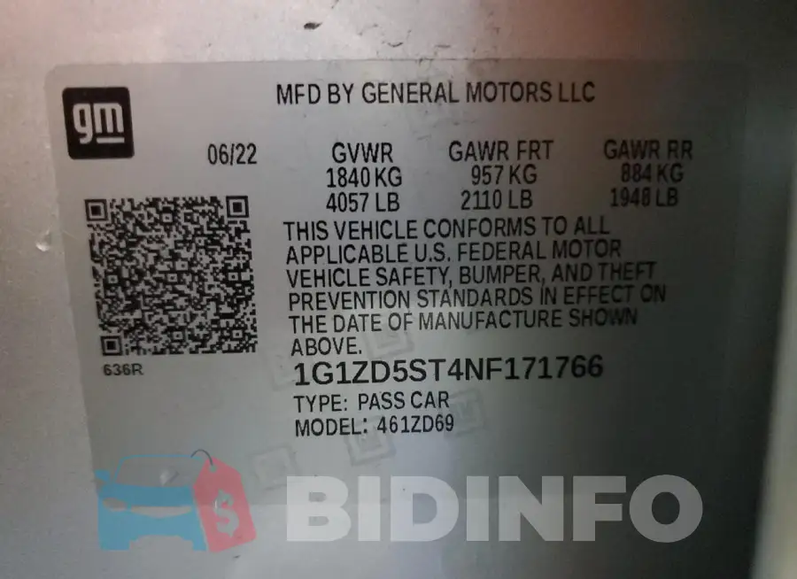 1G1ZD5ST4NF171766 Photo# 13