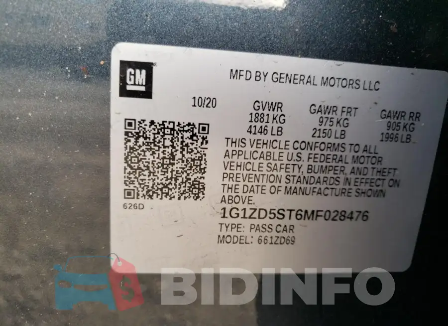 1G1ZD5ST6MF028476 Photo# 12