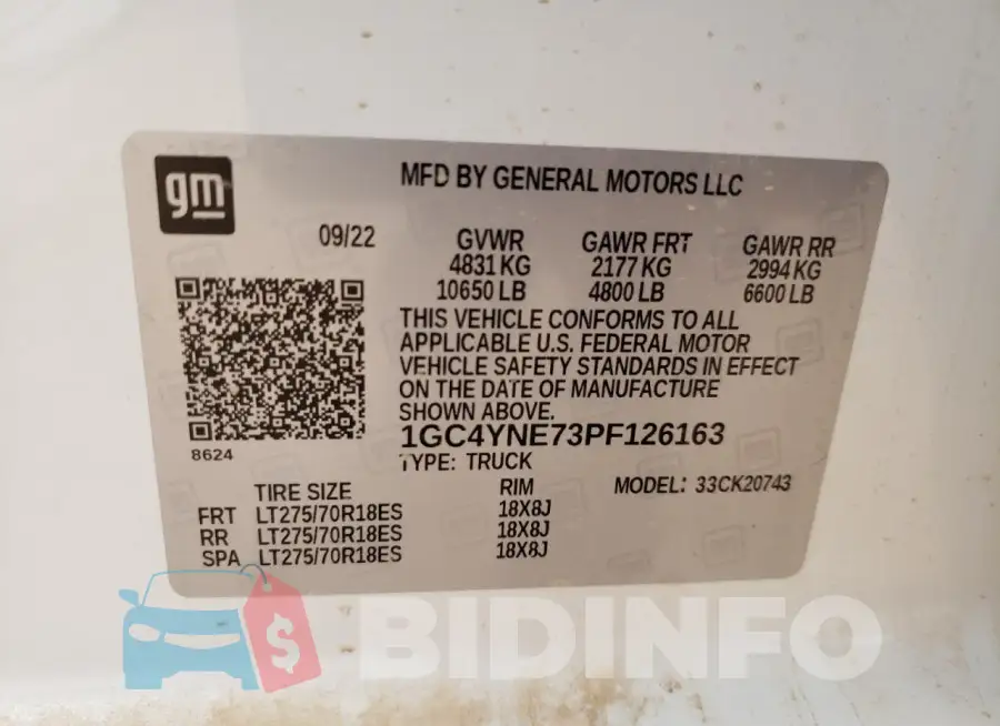 1GC4YNE73PF126163 Photo# 12