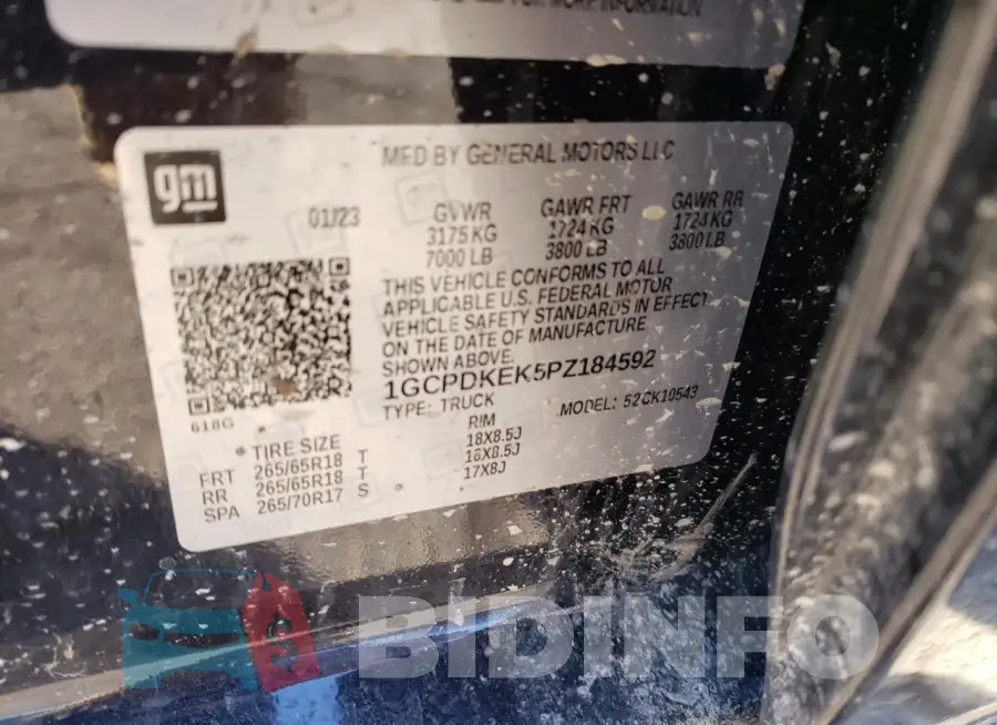 1GCPDKEK5PZ184592 Photo# 12