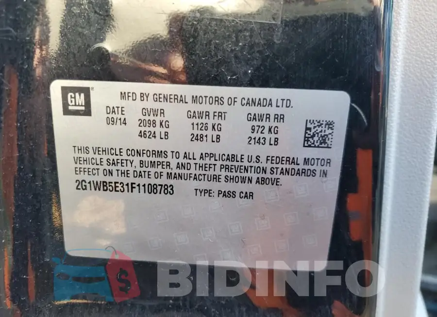 2G1WB5E31F1108783 Photo# 12