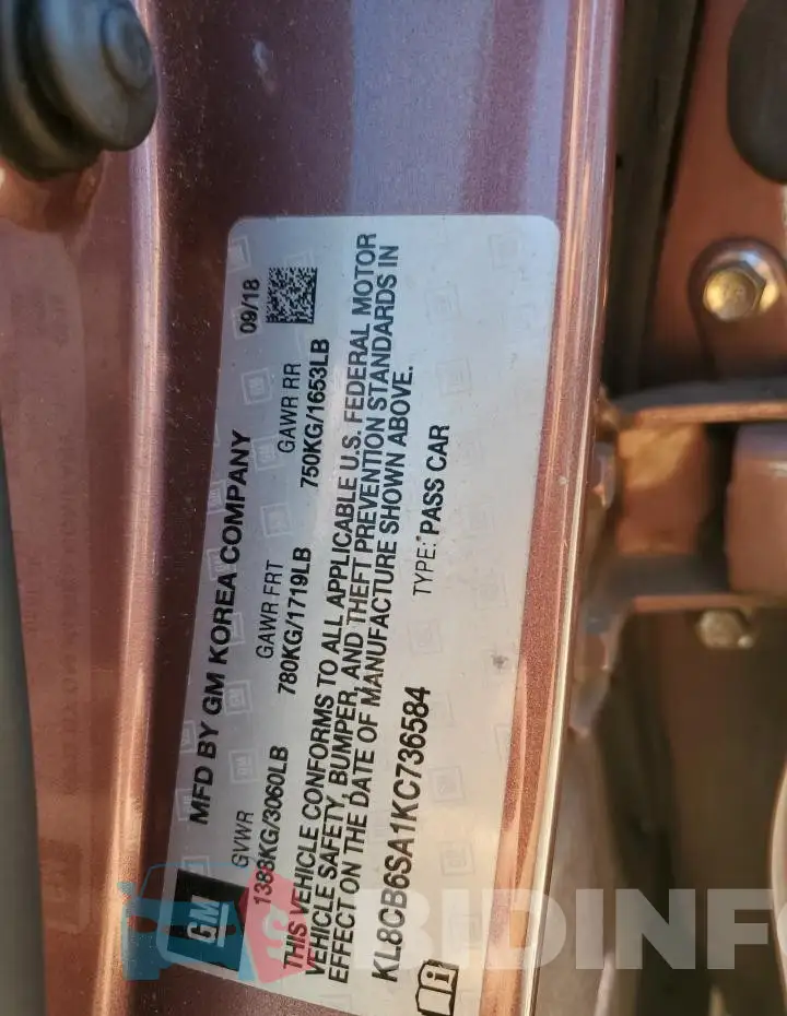 KL8CB6SA1KC736584 Photo# 13