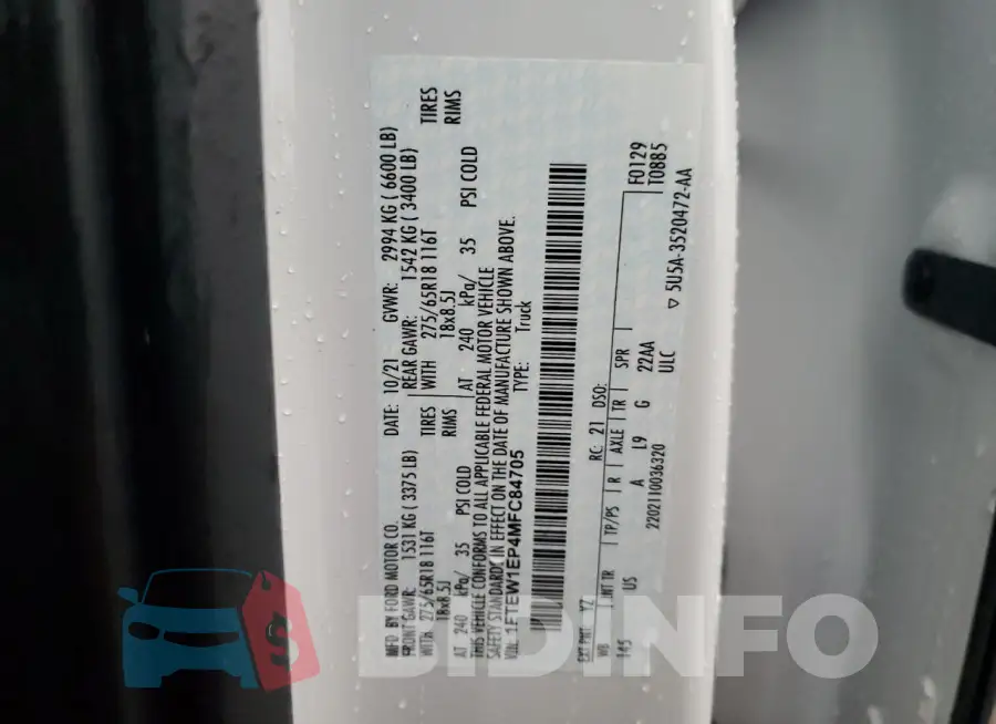 1FTEW1EP4MFC84705 Photo# 12