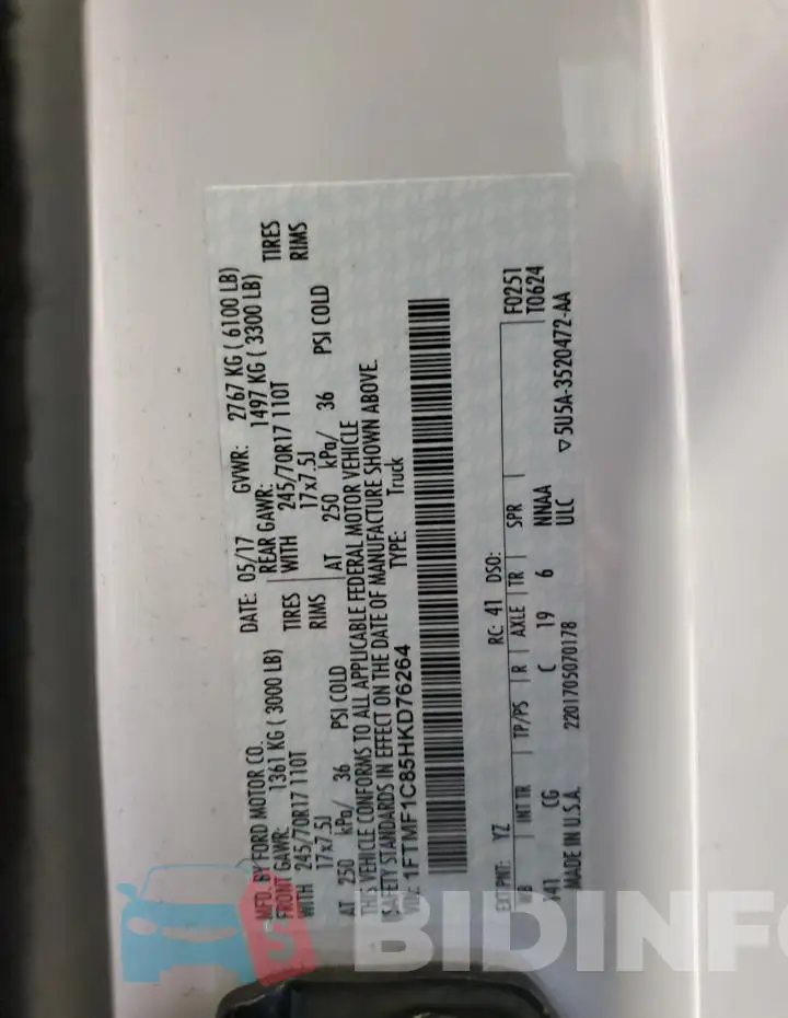 1FTMF1C85HKD76264 Photo# 12