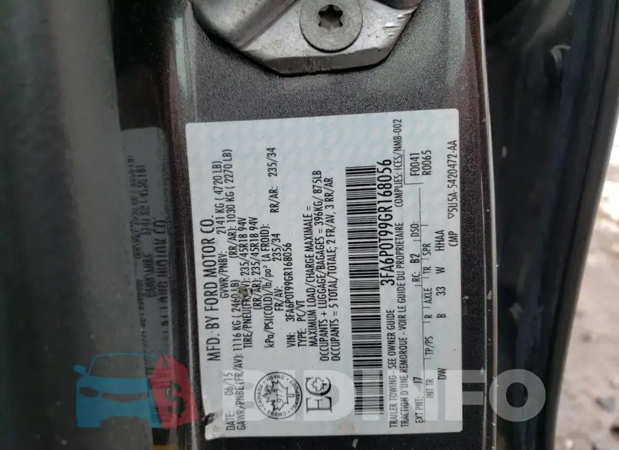 3FA6P0T99GR168056 Photo# 13
