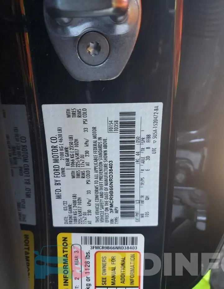 3FMCR9B66NRD38403 Photo# 13