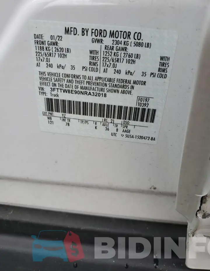 3FTTW8E90NRA32018 Photo# 12