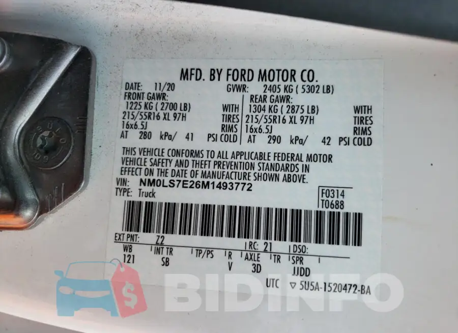 NM0LS7E26M1493772 Photo# 14