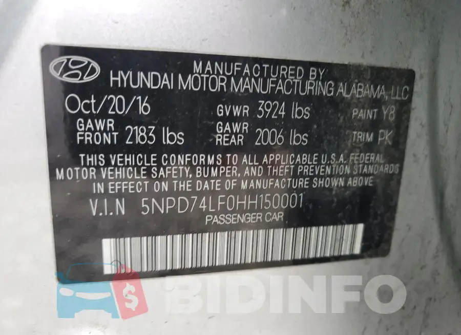 5NPD74LF0HH150001 Photo# 12