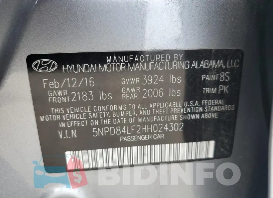 5NPD84LF2HH024302 Photo# 12