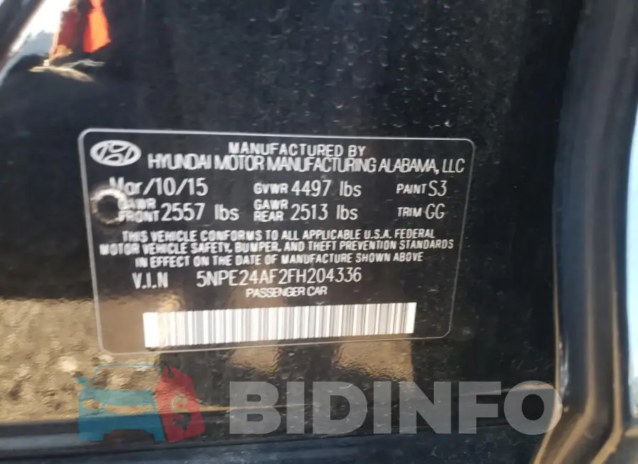 5NPE24AF2FH204336 Photo# 12