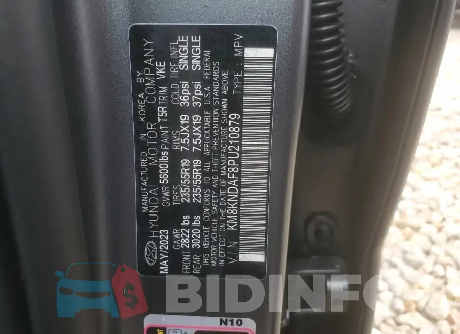KM8KNDAF8PU210879 Photo# 12