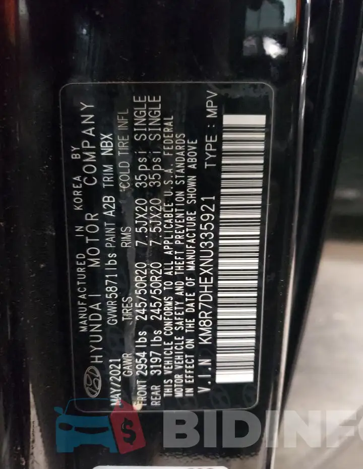 KM8R7DHEXNU335921 Photo# 13