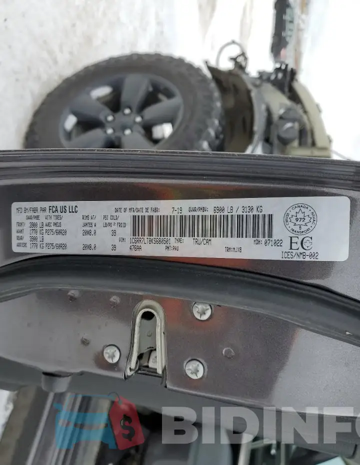 1C6RR7LT8KS680501 Photo# 13