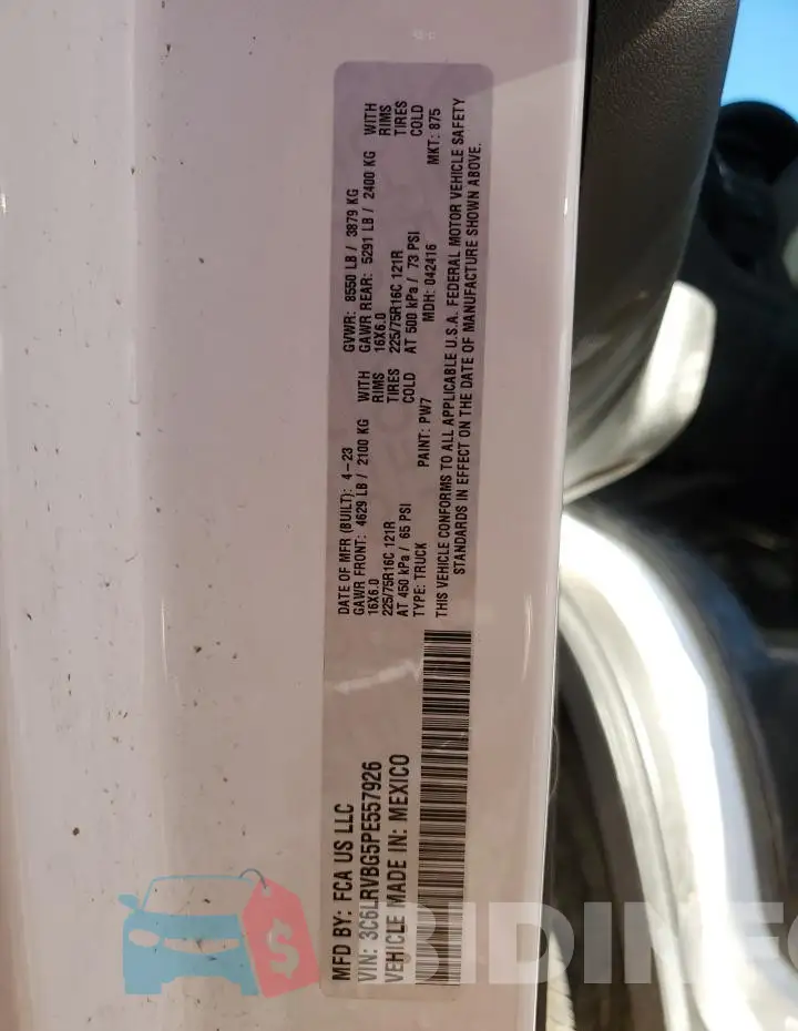 3C6LRVBG5PE557926 Photo# 12