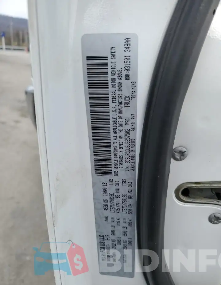 3C6UR5DL6JG257502 Photo# 13