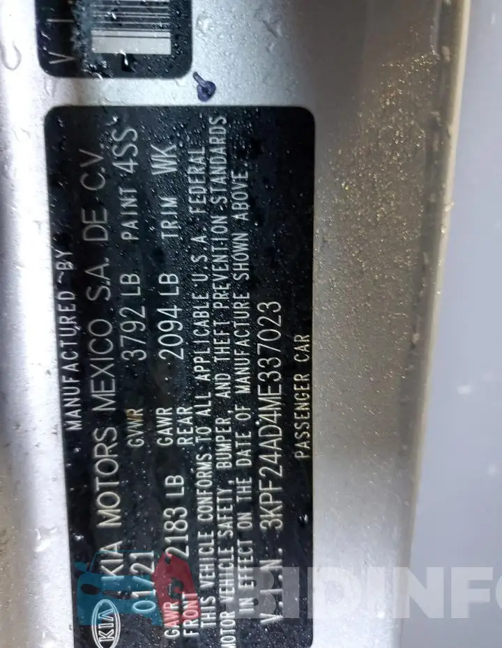 3KPF24AD4ME337023 Photo# 13