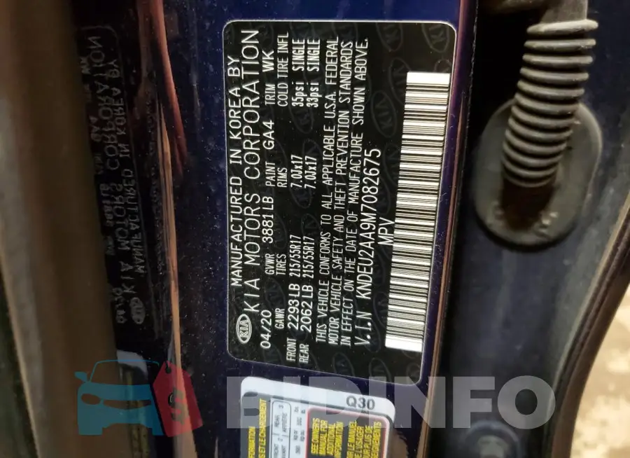 KNDEU2AA9M7082675 Photo# 13