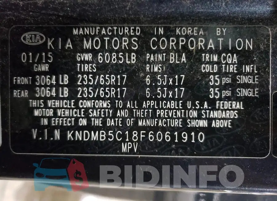 KNDMB5C18F6061910 Photo# 13