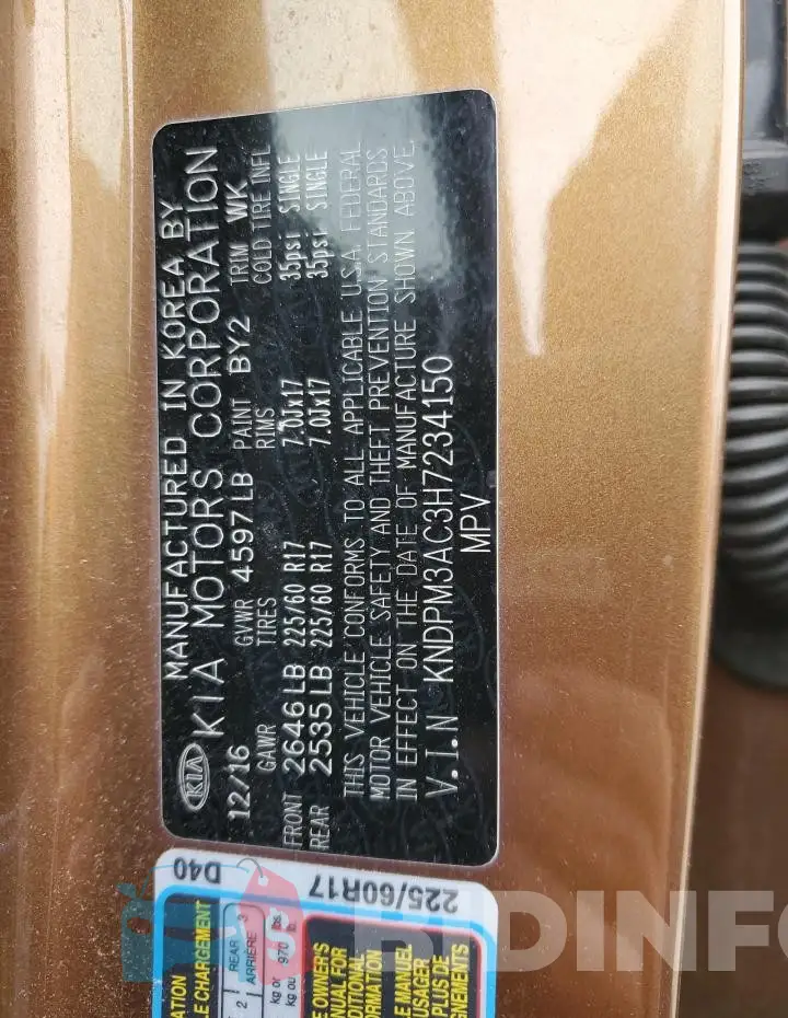 KNDPM3AC3H7234150 Photo# 12